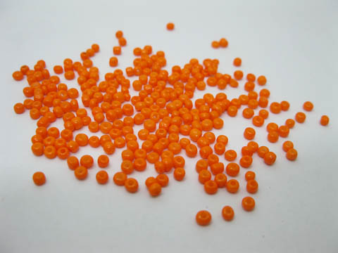 1Bag X 12000Pcs Opaque Glass Seed Beads 3mm Orange - Click Image to Close